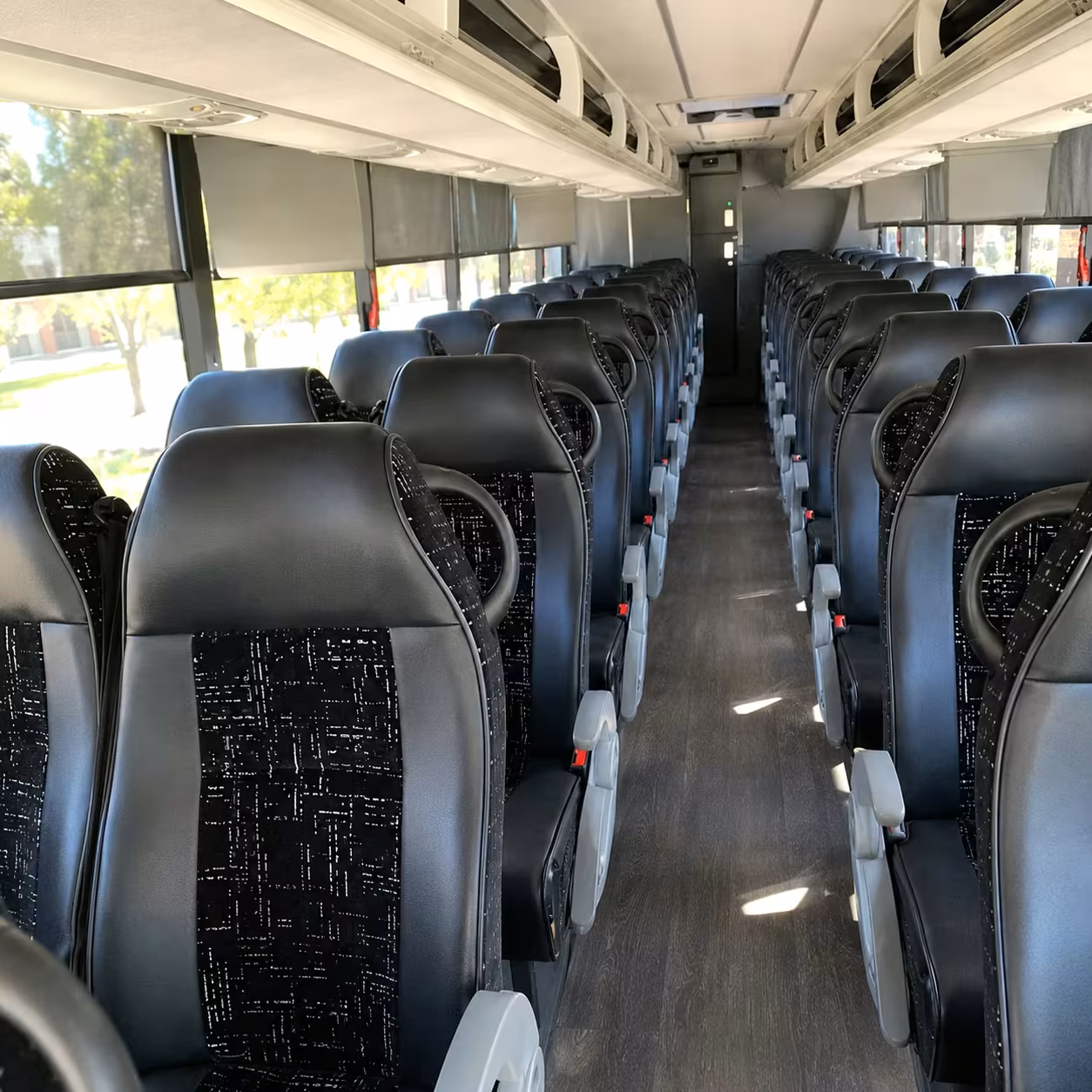 garden grove charter bus interior gallery